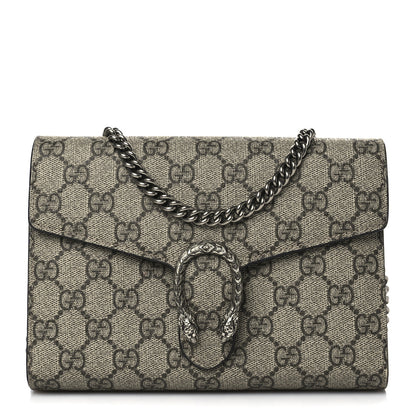 Gucci GG Supreme Monogram Mini Dionysus Chain Wallet Beige Vulcanic Red 1 of 9