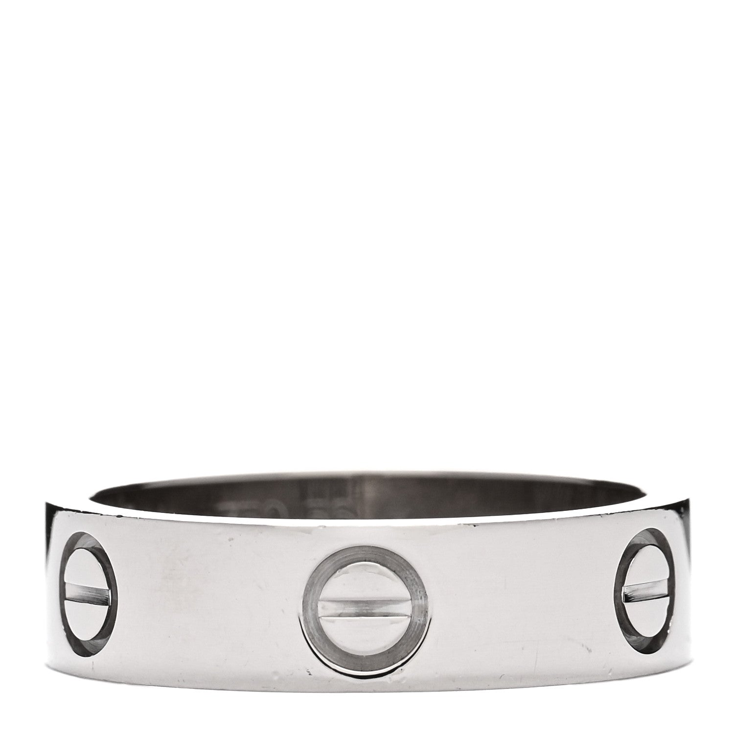 Cartier 18K White Gold 5.5mm LOVE Ring 56 7.75 1 of 4