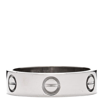 Cartier 18K White Gold 5.5mm LOVE Ring 56 7.75 1 of 4