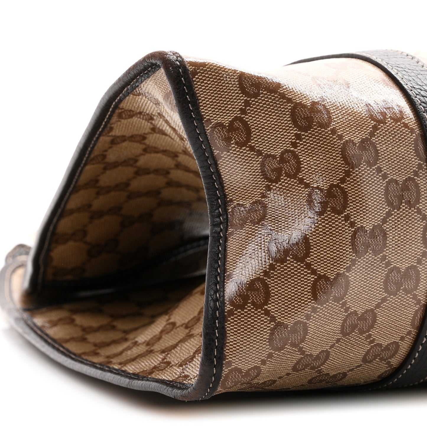 Crystal Monogram Dollar Calfskin Medium Joy Shoulder Bag Beige Ebony Testa Di Moro