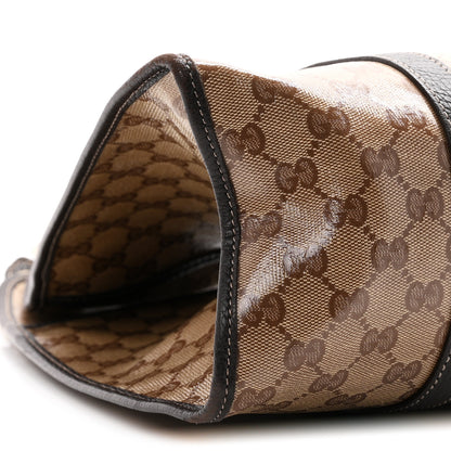 Gucci Crystal Monogram Dollar Calfskin Medium Joy Shoulder Bag Beige Ebony Testa Di Moro 9 of 10