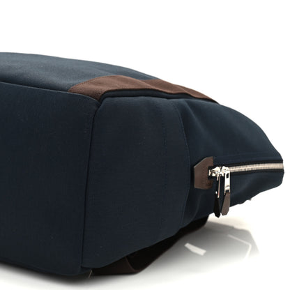 Hermes Toile Groom School Backpack Bleu Navy Feu 10 of 11