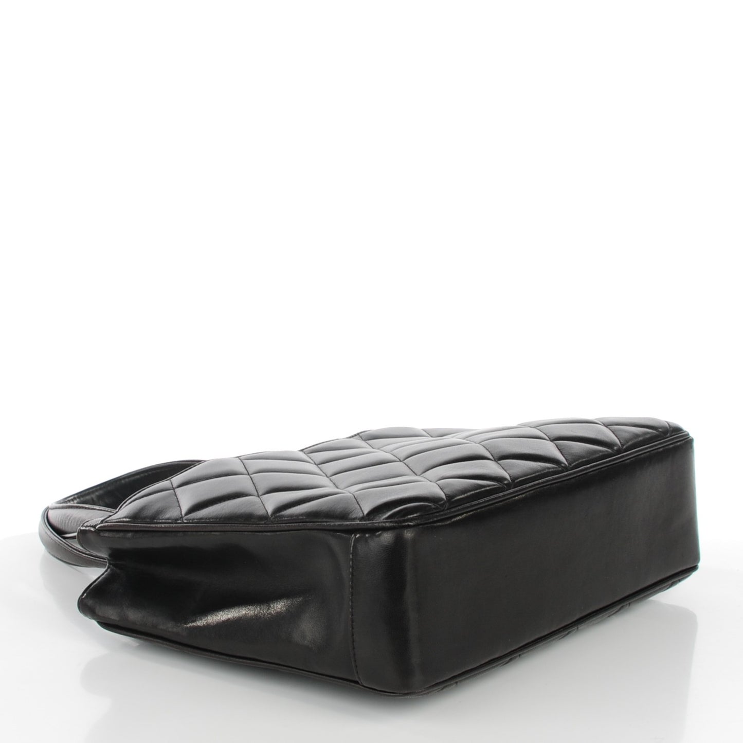 Lambskin Quilted Tote Black