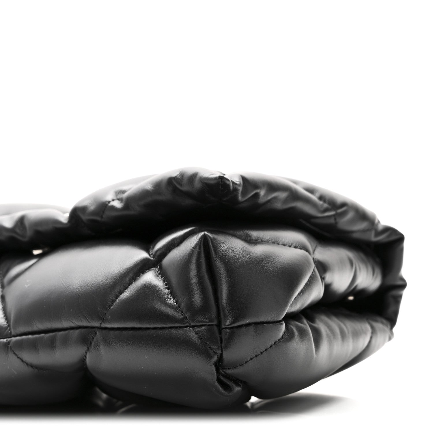 Balenciaga Nappa Calfskin Quilted Touch B Puffy Clutch Black 10 of 10