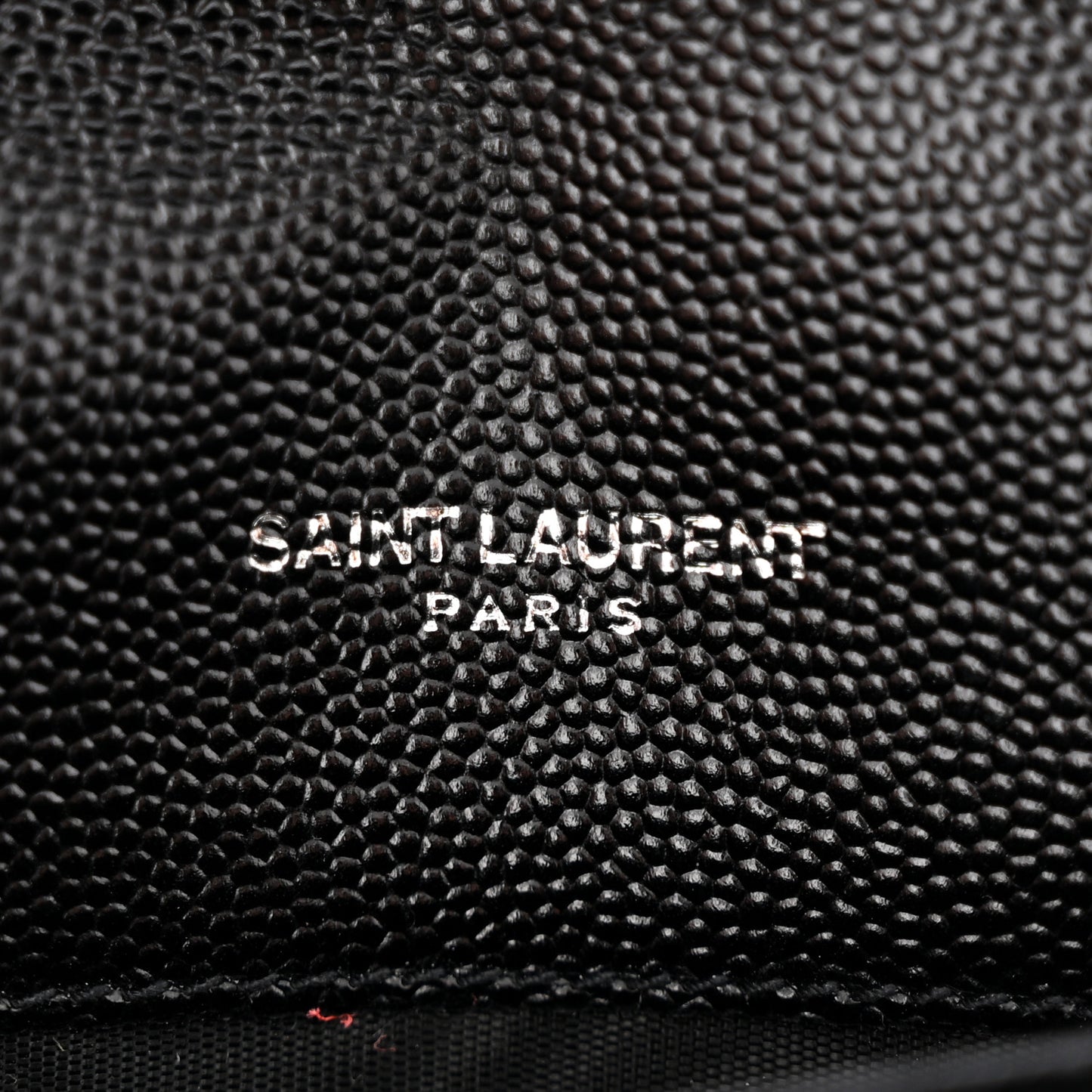 Grain De Poudre Matelasse Chevron Monogram Chain Wallet Black