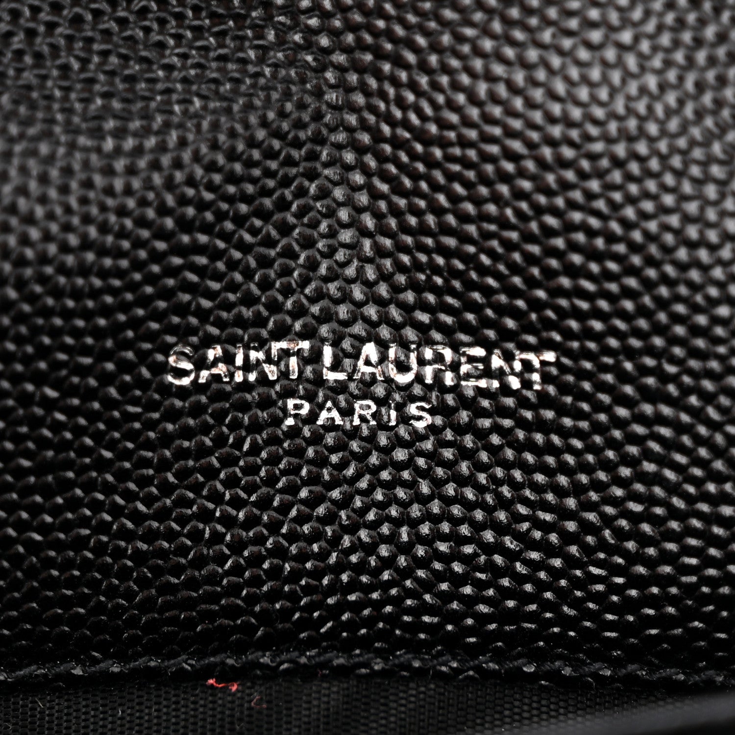 Saint Laurent Grain De Poudre Matelasse Chevron Monogram Chain Wallet Black 6 of 10