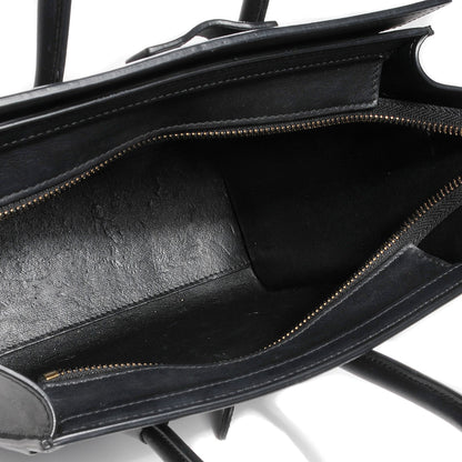 Celine Smooth Calfskin Nano Luggage Black 5 of 8