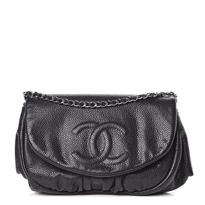Chanel Caviar Half Moon Wallet On Chain WOC Black 1 of 11