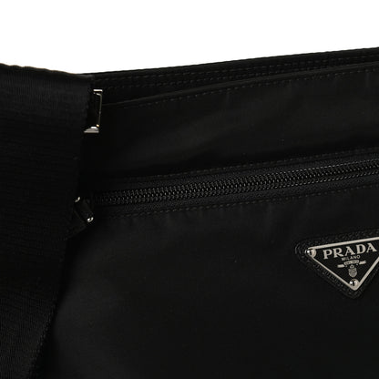 Prada Nylon Vela Flat Messenger Bag Black 12 of 12