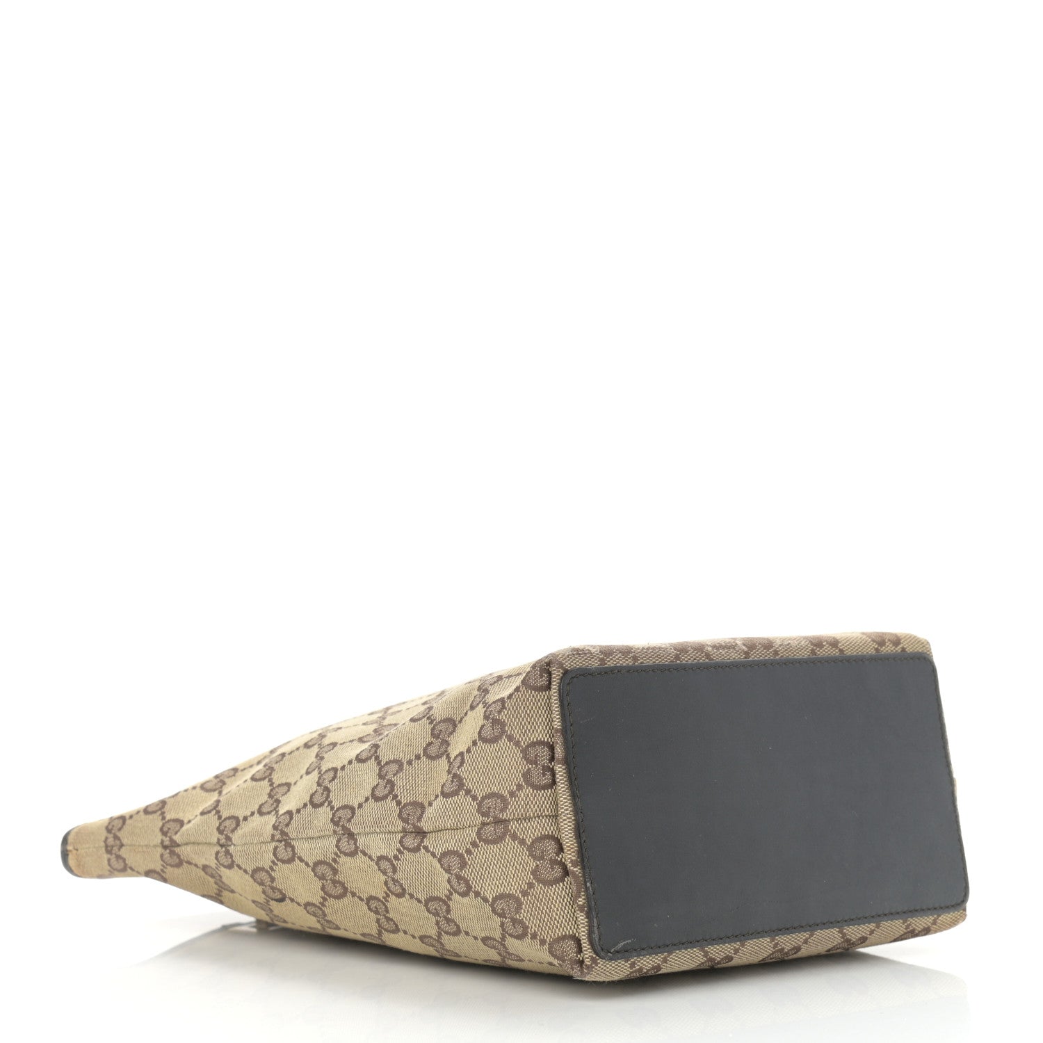 Gucci Monogram Small Bucket Tote Beige Dark Brown 3 of 12
