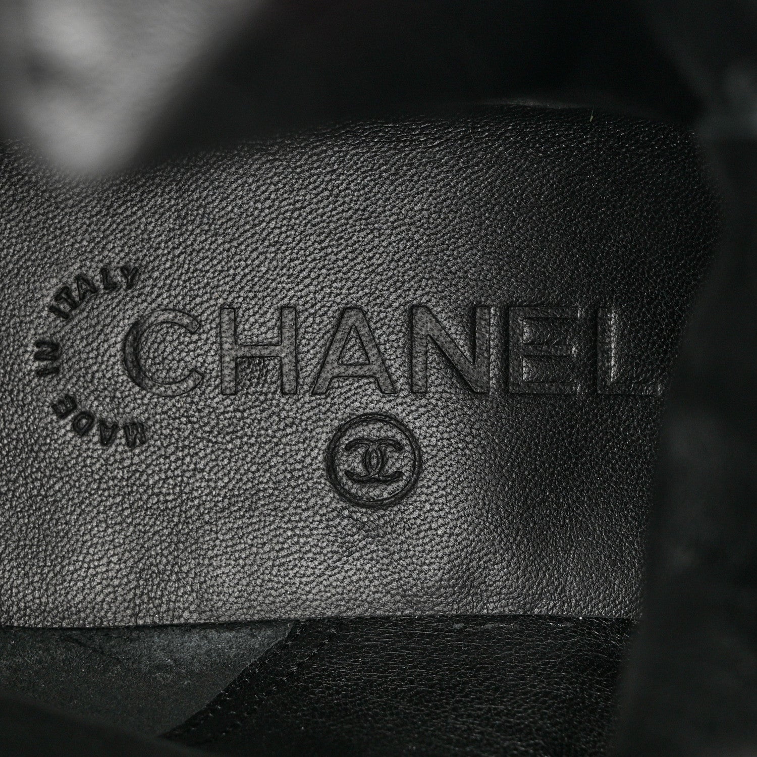 Chanel Calfskin Quilted Lace Up Combat Boots 38.5 Black 9 of 10
