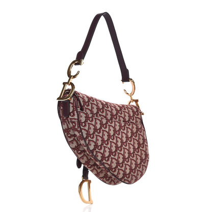 Christian Dior Oblique Saddle Bag Burgundy 3 of 8