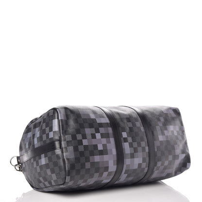 Louis Vuitton Damier Graphite Pixel Keepall Bandouliere 50 Gris 4 of 10