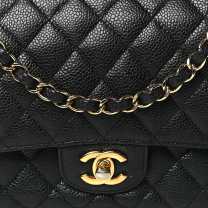 Chanel Caviar Quilted Medium Double Flap Black 8 of 10