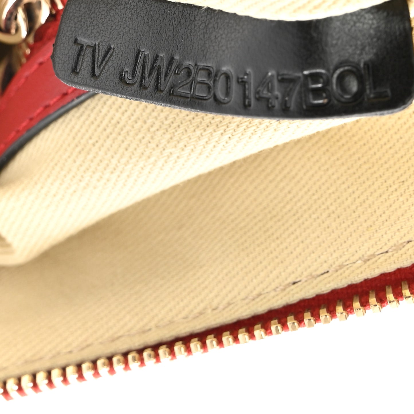 Vitello Large Rockstud Zip Wristlet Pouch Rosso Valentino