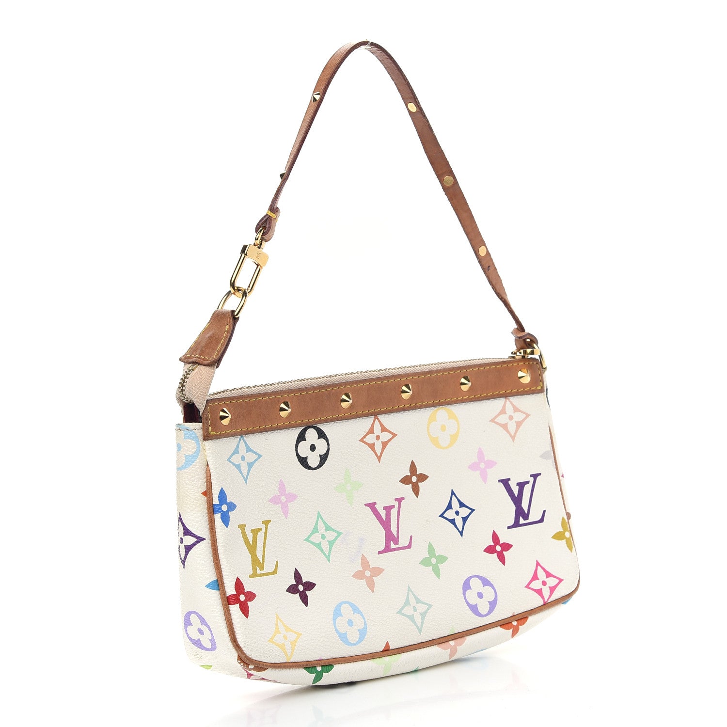 Louis Vuitton Monogram Multicolor Pochette Accessories White 3 of 10