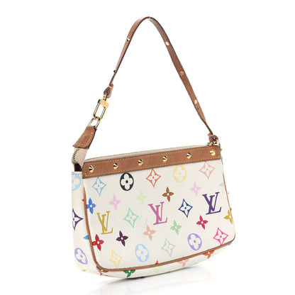 Louis Vuitton Monogram Multicolor Pochette Accessories White 3 of 10