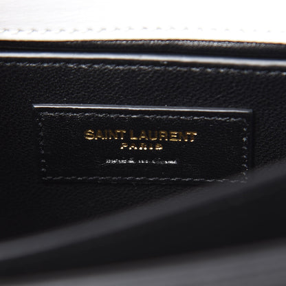Saint Laurent Calfskin Bi-Color Medium Monogram Sunset Black Pearl White 6 of 9