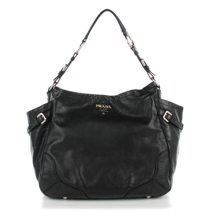 Prada Soft Calf Side Pocket Hobo Nero Black 1 of 9