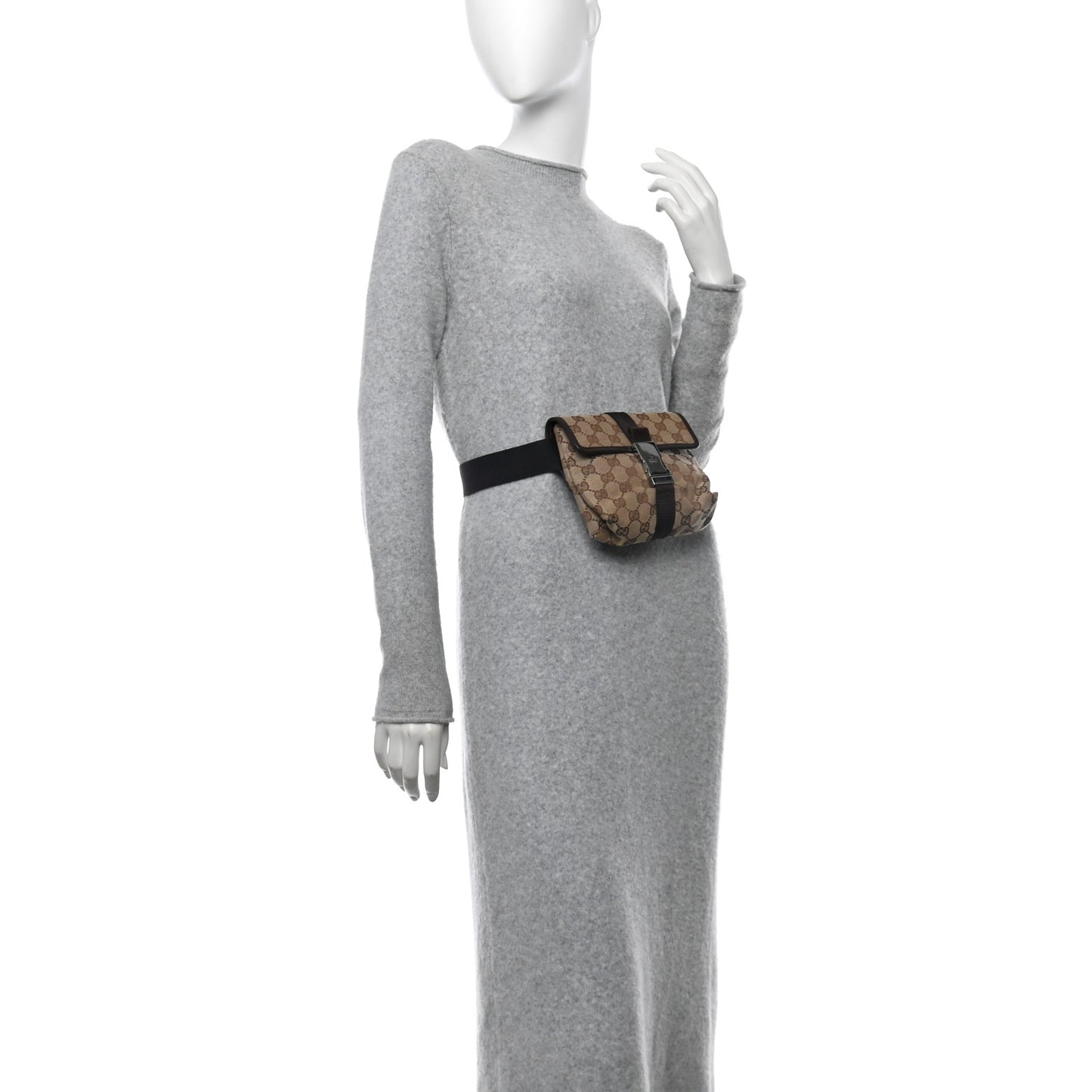 Monogram Waist Pouch Bag Dark Brown