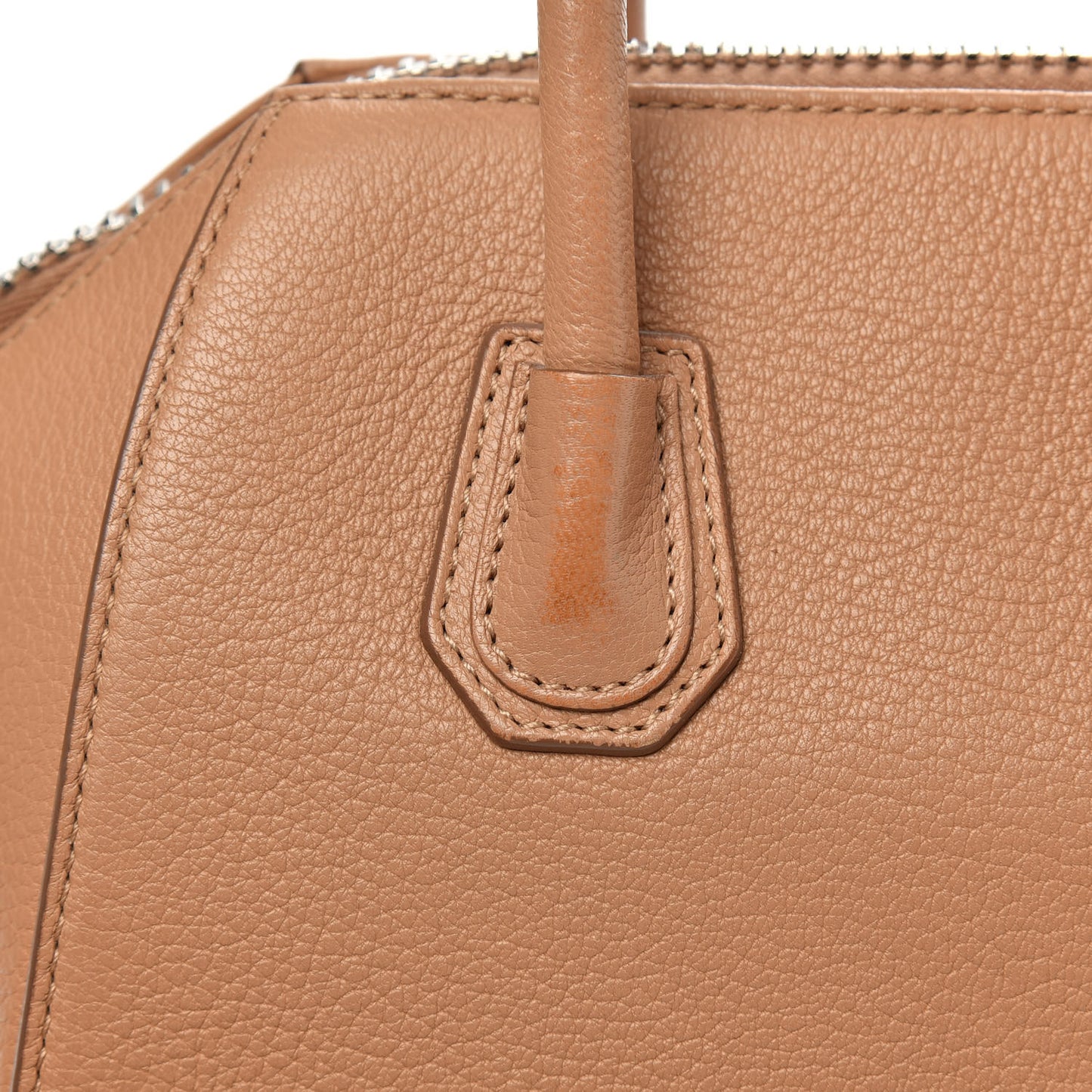 Sugar Goatskin Mini Antigona Medium Beige