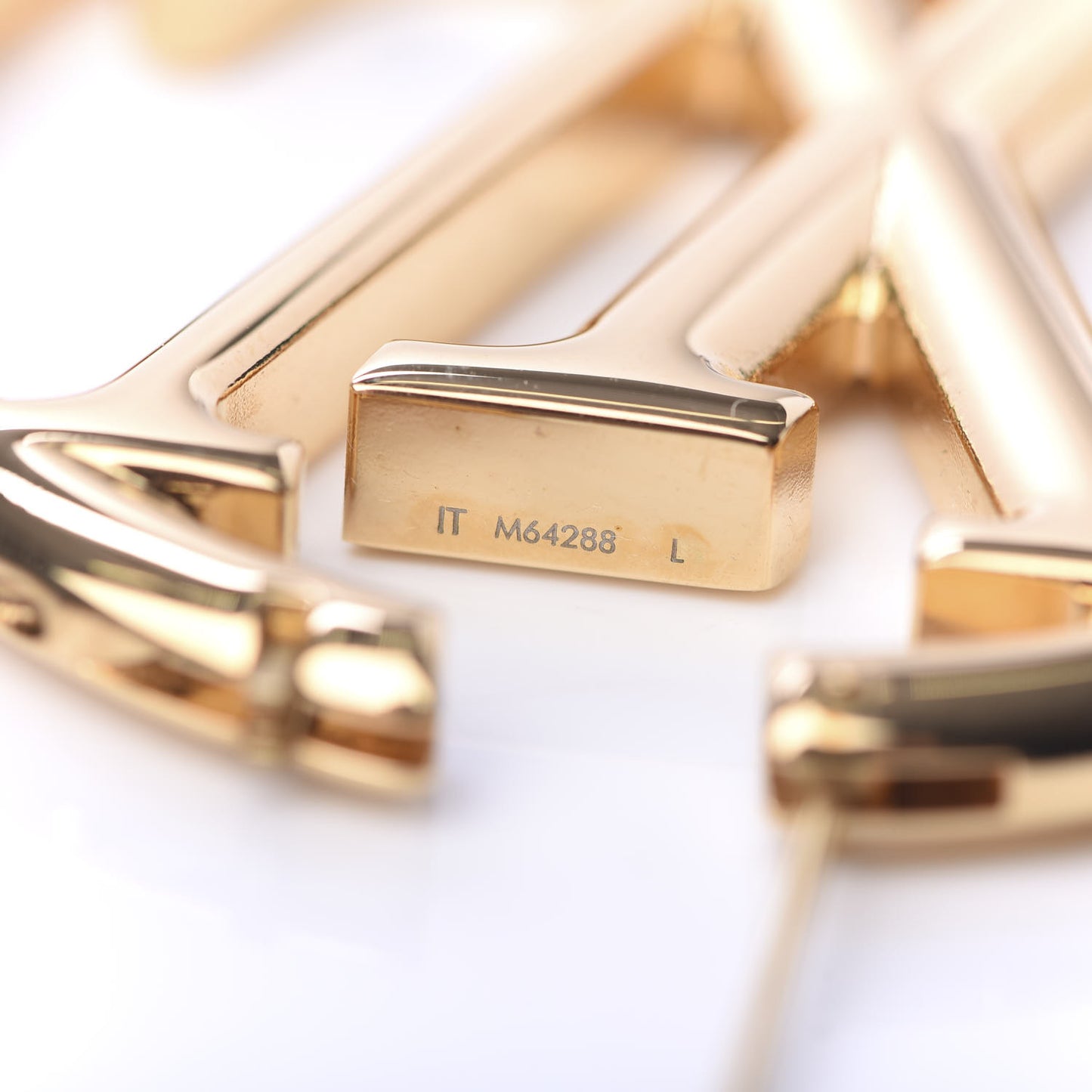 Metal Louise Hoop Earrings Gold