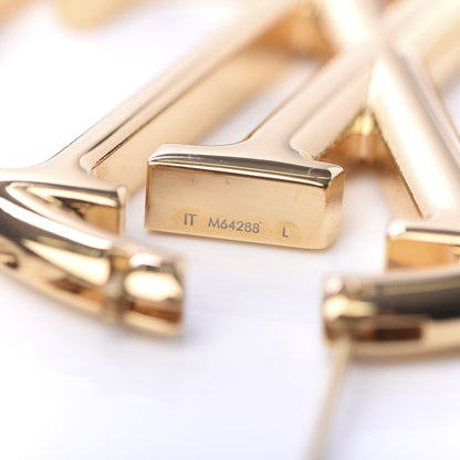 Louis Vuitton Metal Louise Hoop Earrings Gold 4 of 5