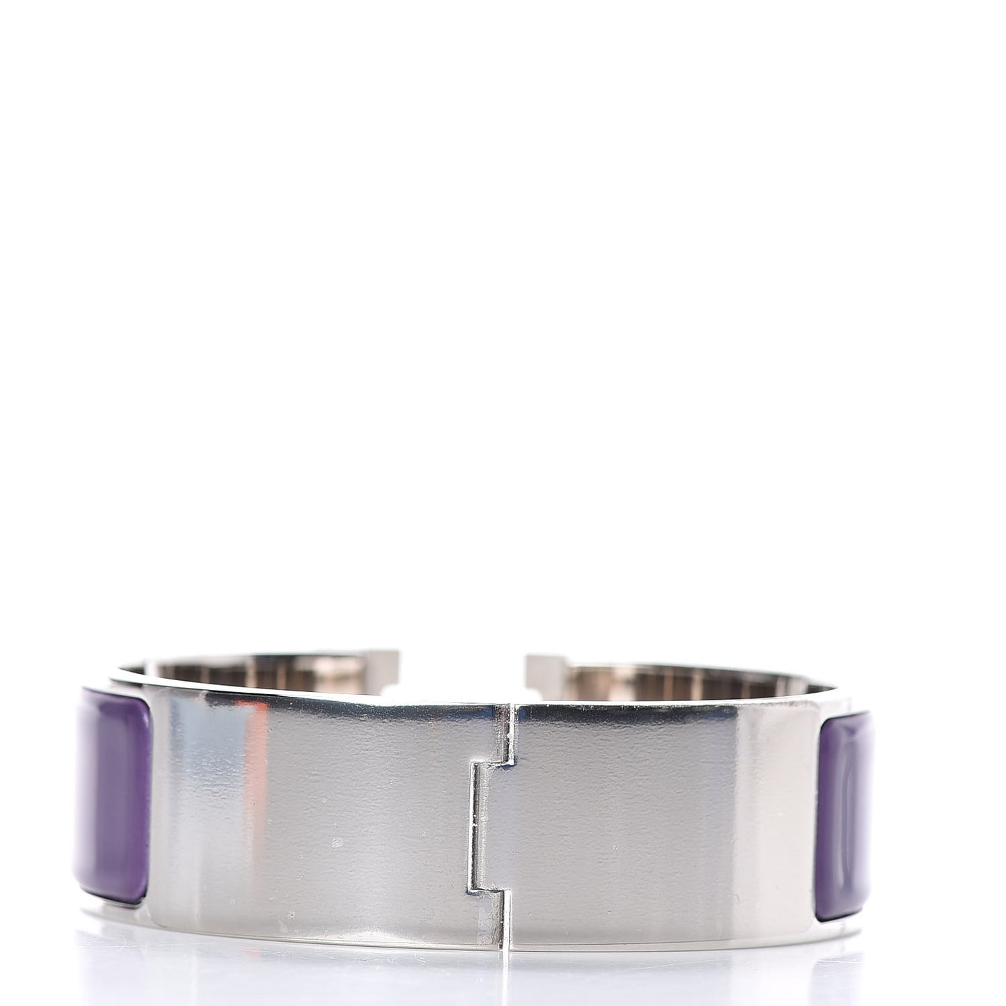 Enamel Wide Clic Clac H Bracelet PM Pourpre