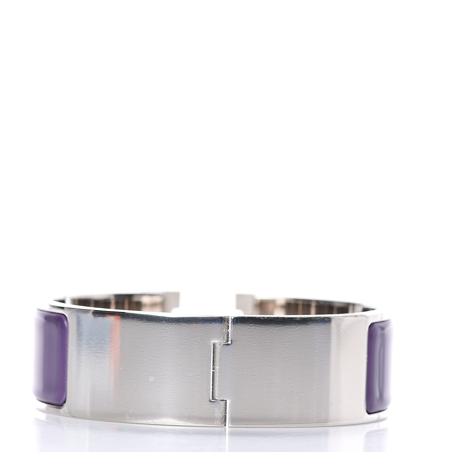 Hermes Enamel Wide Clic Clac H Bracelet PM Pourpre 3 of 6