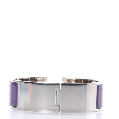 Hermes Enamel Wide Clic Clac H Bracelet PM Pourpre 3 of 6