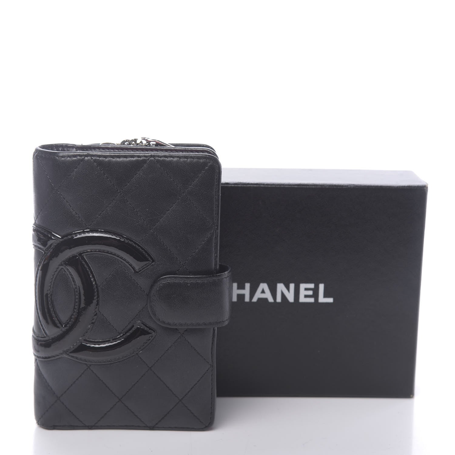 Chanel Calfskin Quilted Cambon Zipped Pocket Wallet Black 11 of 11