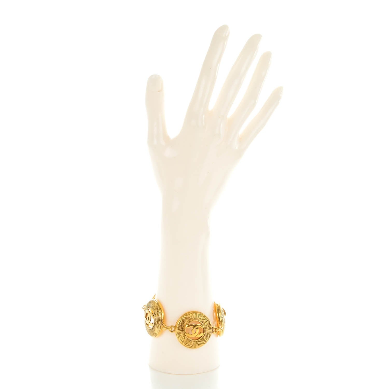 Chanel CC Medallion Bracelet Gold 2 of 6