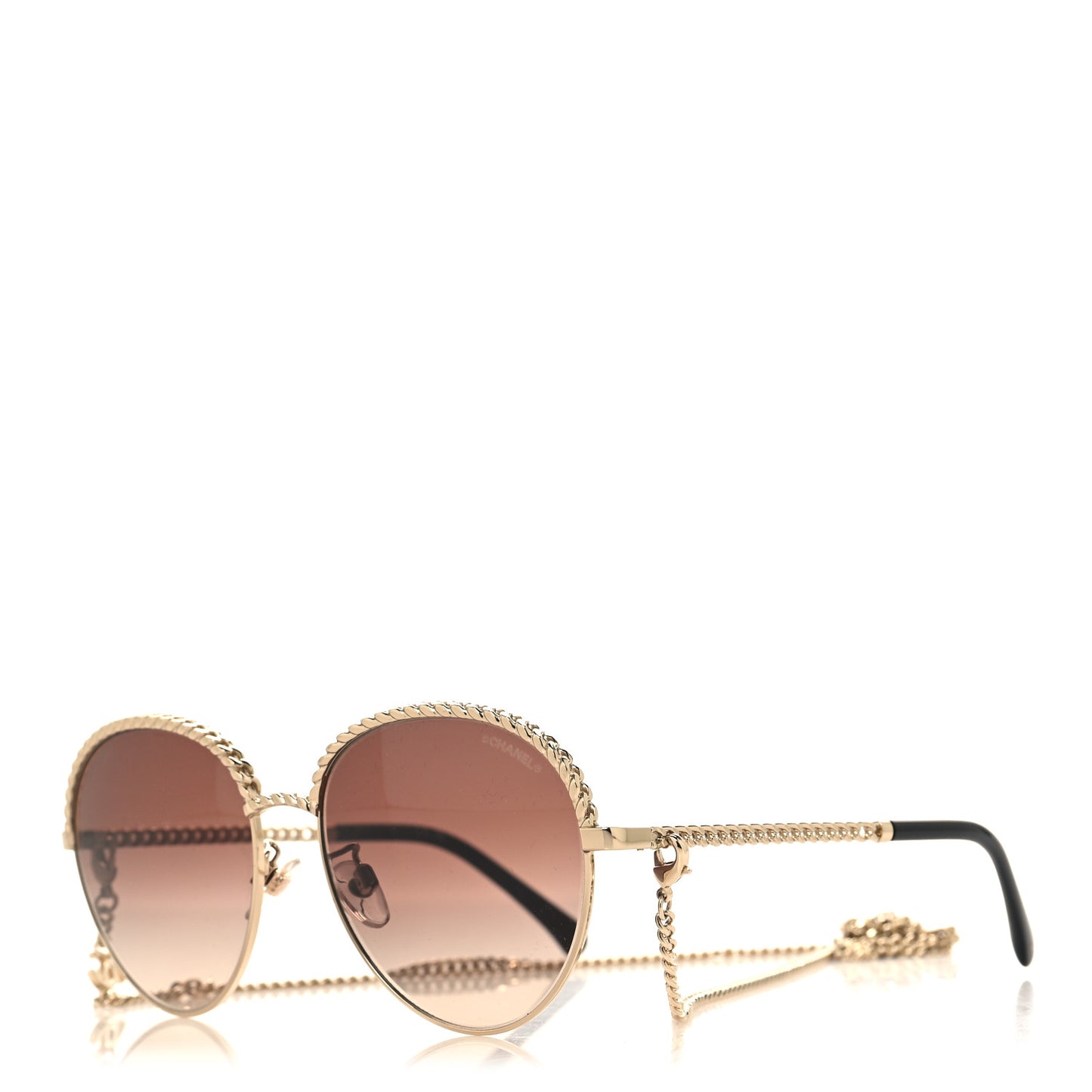 Chain Pantos Sunglasses 4242 Gold Brown