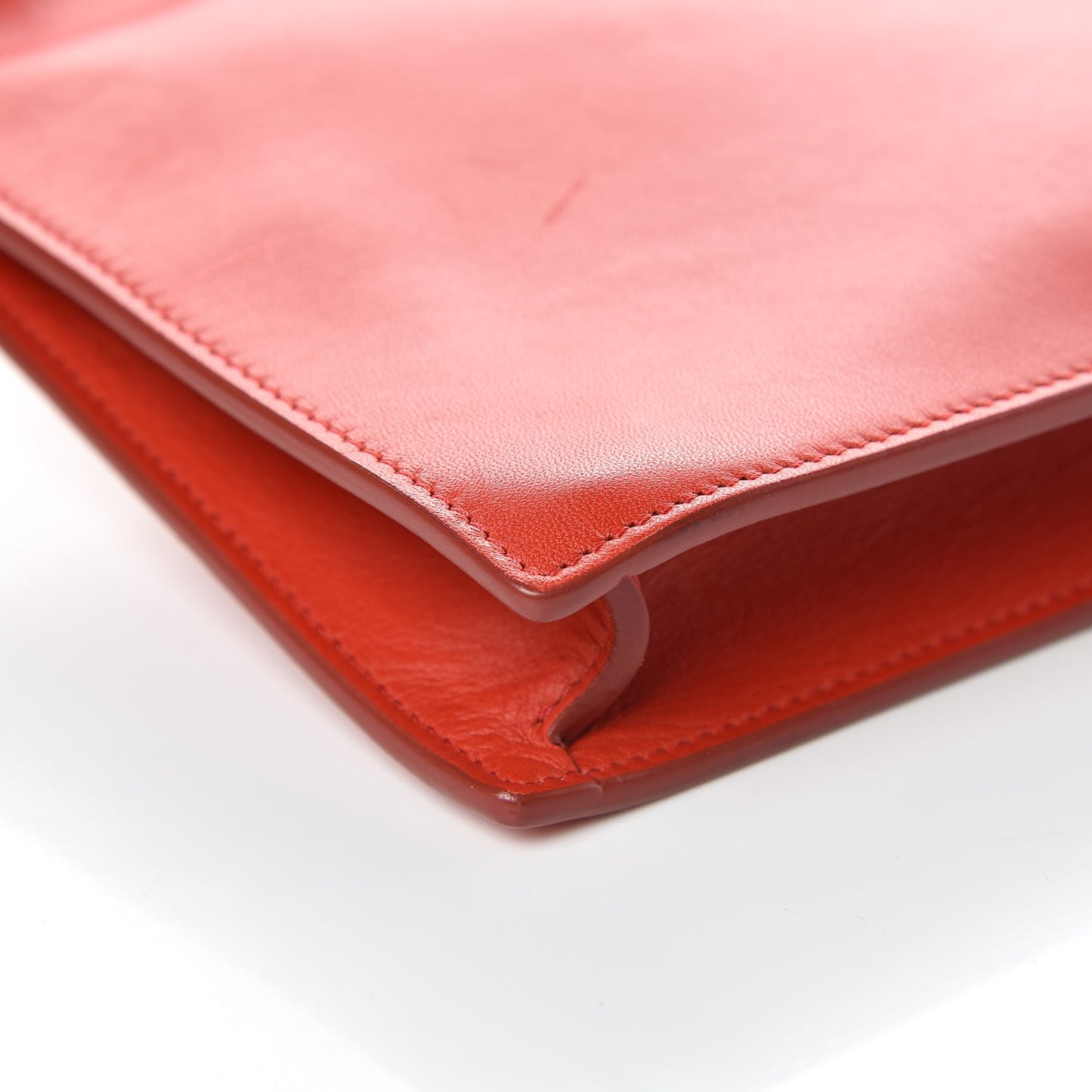 Smooth Calfskin Mini Clasp Bag Red