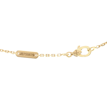 Van Cleef & Arpels 18K Yellow Gold Mother of Pearl Vintage Alhambra Pendant Necklace 5 of 6