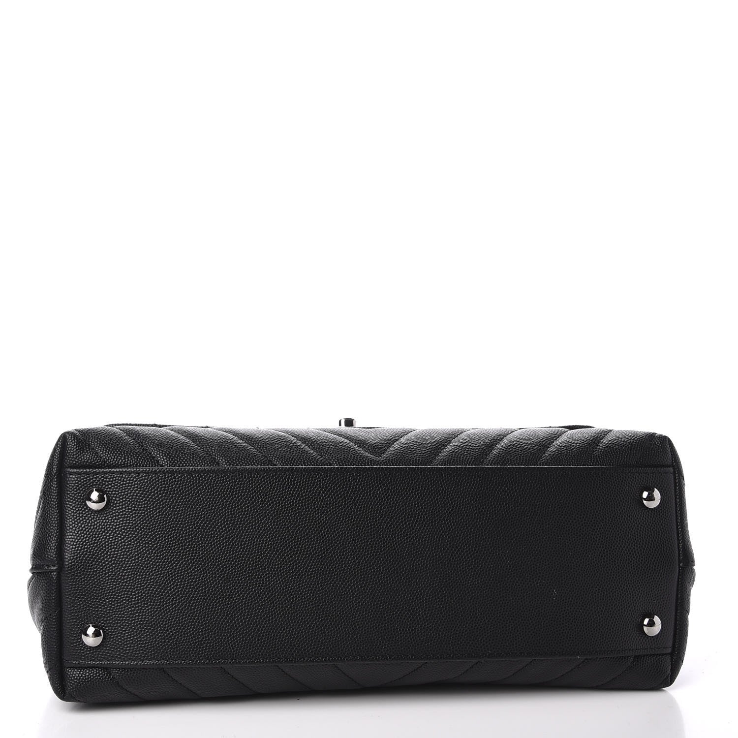 Chanel Caviar Chevron Quilted Small Coco Handle Flap Black 3 of 10