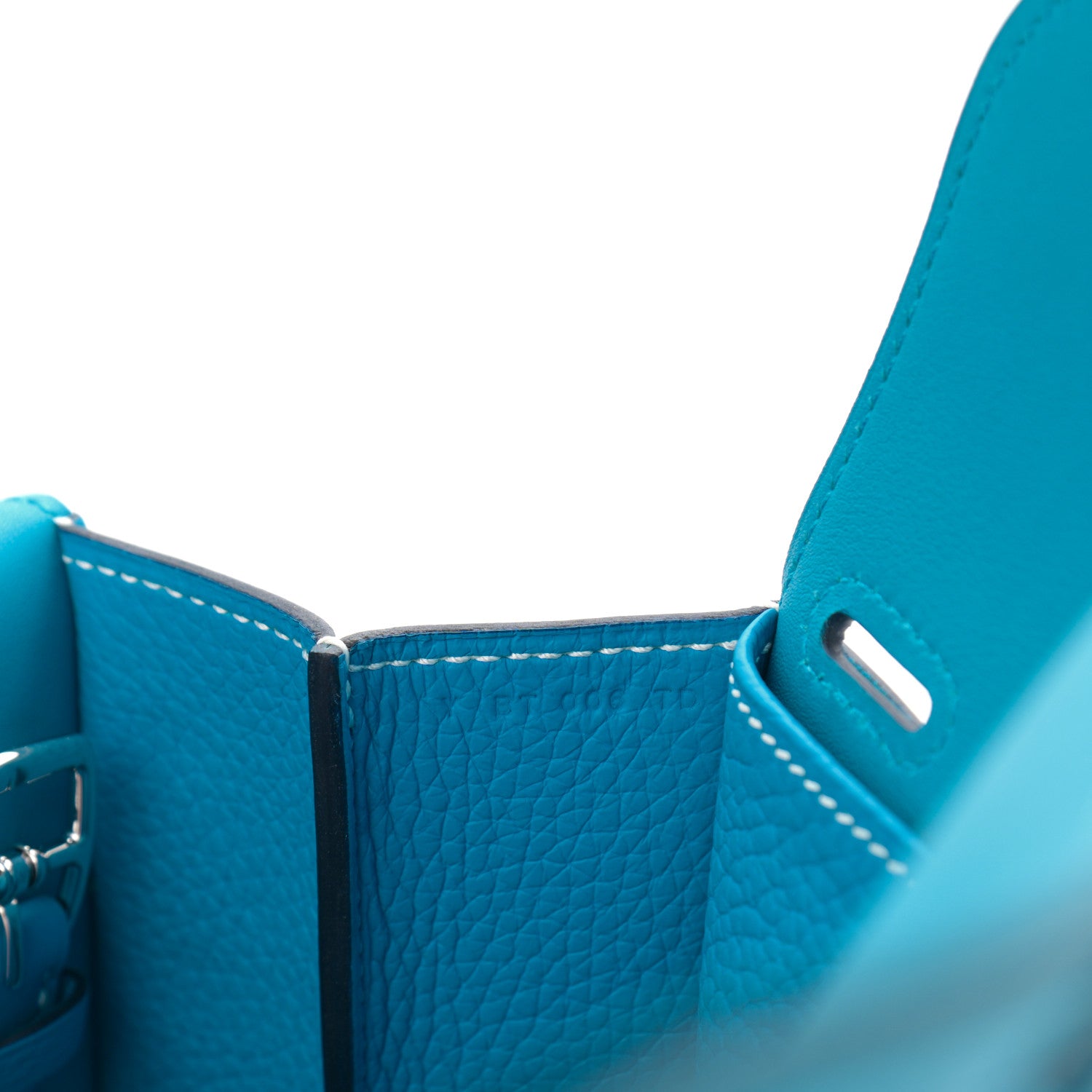 Hermes Taurillon Clemence Halzan 31 GM Bleu Frida 6 of 9