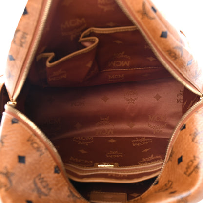 MCM Visetos Studded Medium Stark Backpack Cognac 4 of 4