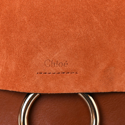 Chloe Suede Calfskin Medium Faye Shoulder Bag Tobacco 11 of 12