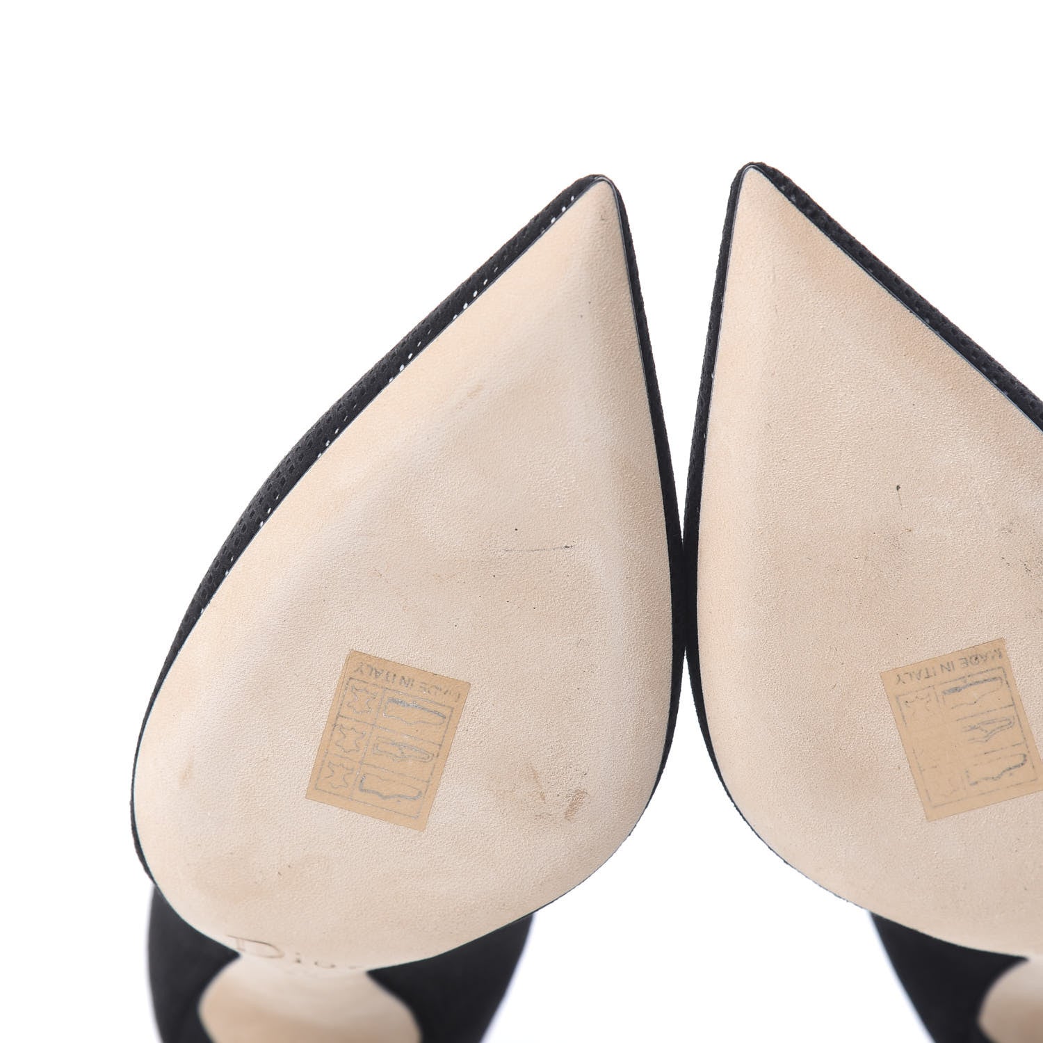 Christian Dior Suede Mesh Cherie Pointy Toe 100mm Pumps 39 Black 9 of 10
