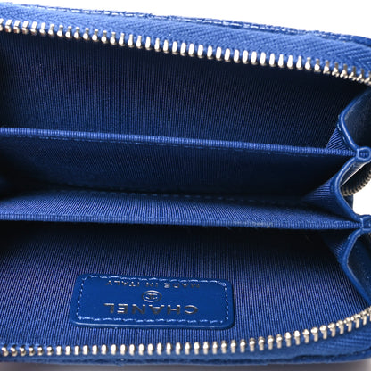 Chanel Caviar Quilted Incognito Zip Coin Purse Blue 5 of 11