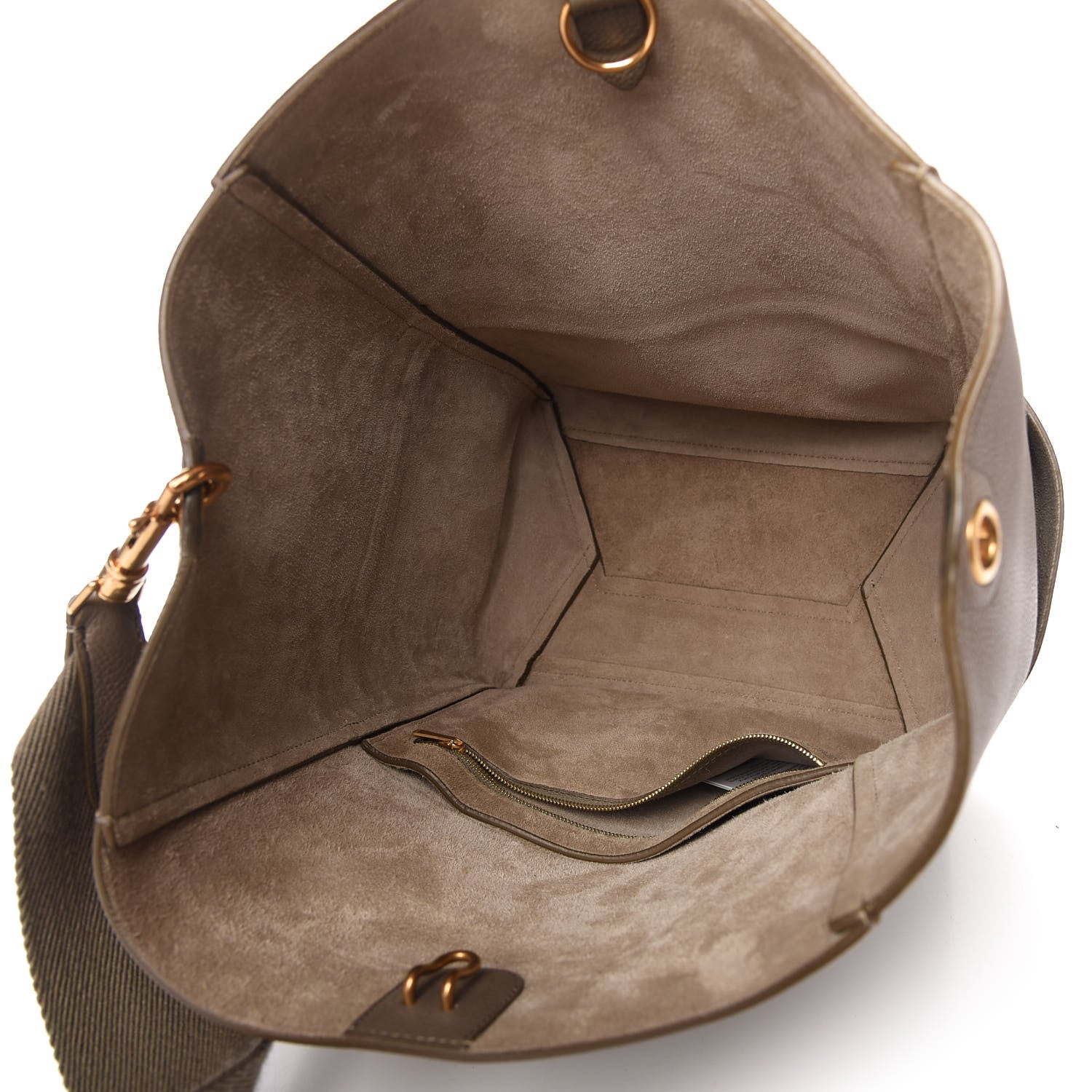 Celine Soft Grained Calfskin Sangle Bucket Bag Taupe 5 of 8
