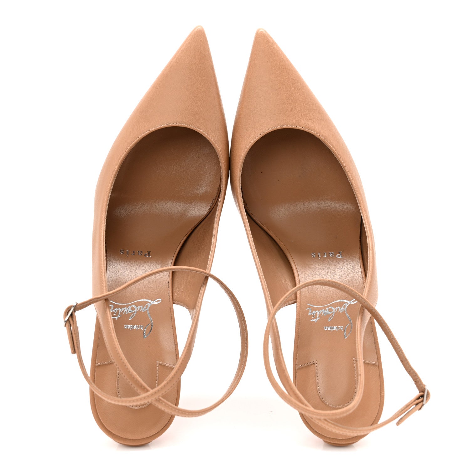 Christian Louboutin Nappa Condora Strap 85 Pumps 39.5 Toffee 2 of 9