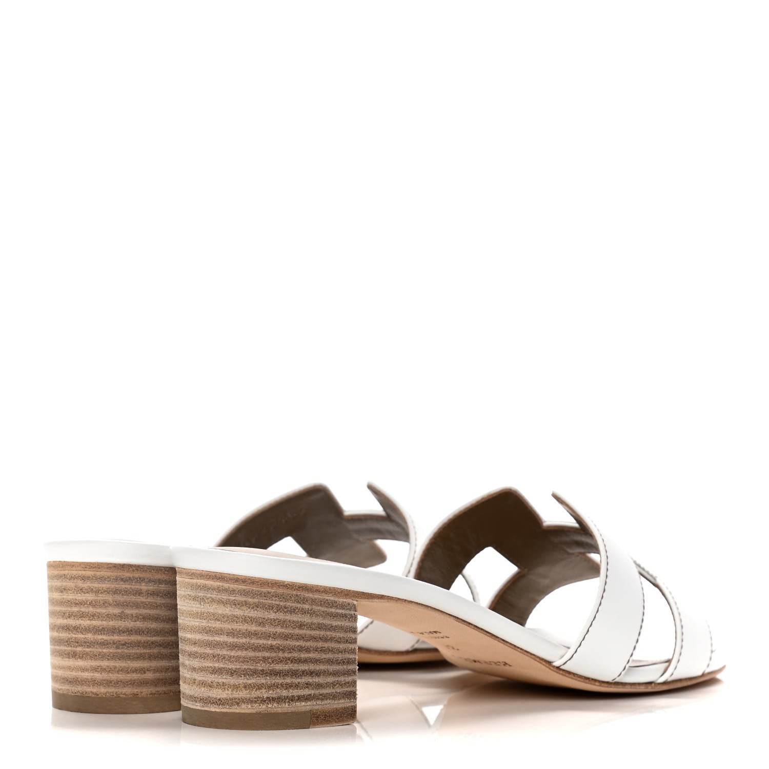 Hermes Calfskin Oasis Sandals 37 White 4 of 10