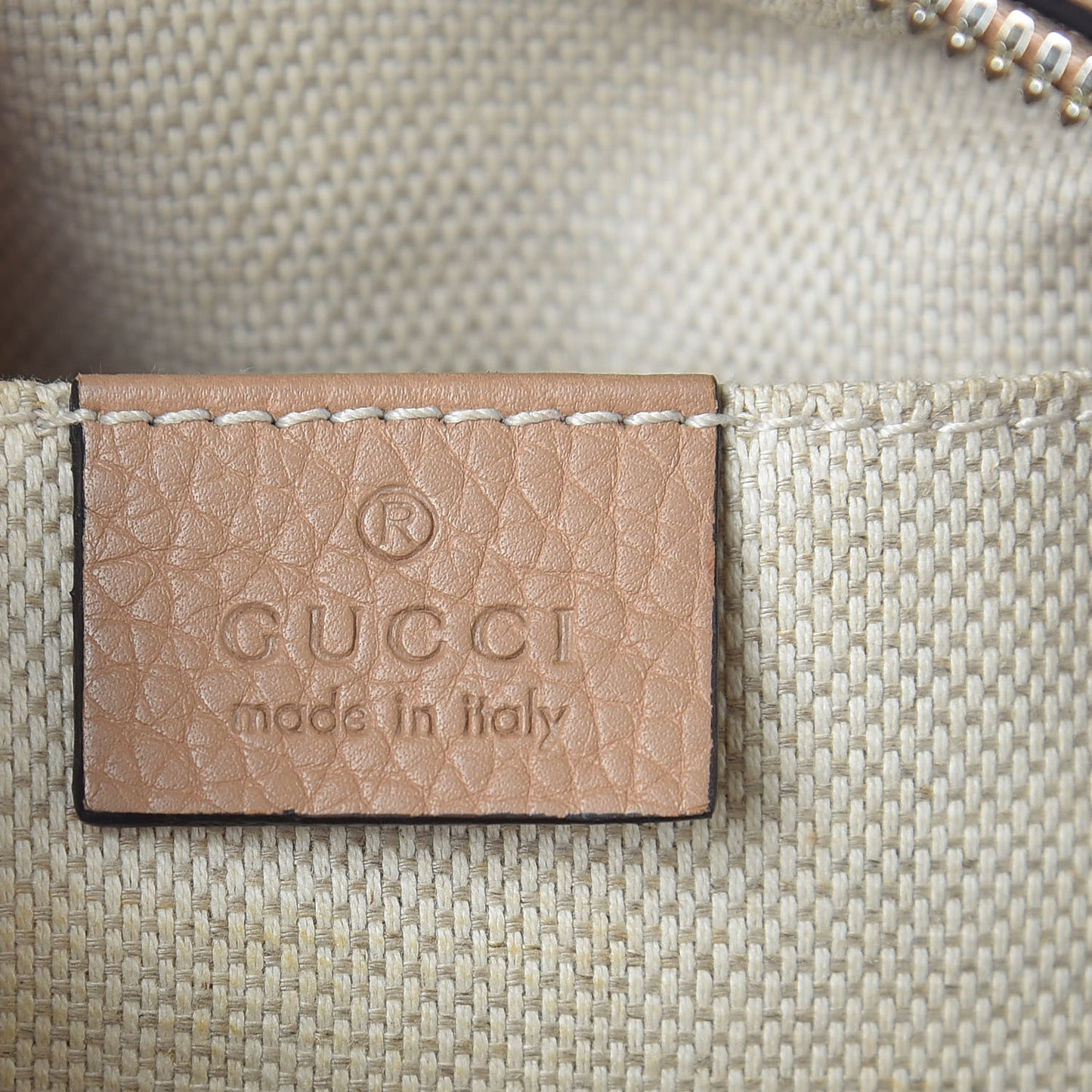 Pebbled Calfskin Small Soho Disco Bag Rose Beige