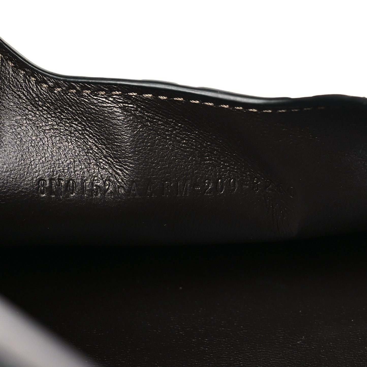 Vitello Soft F is Fendi Bi-Color FF 1974 Embossed Envelope Pouch Maya Black