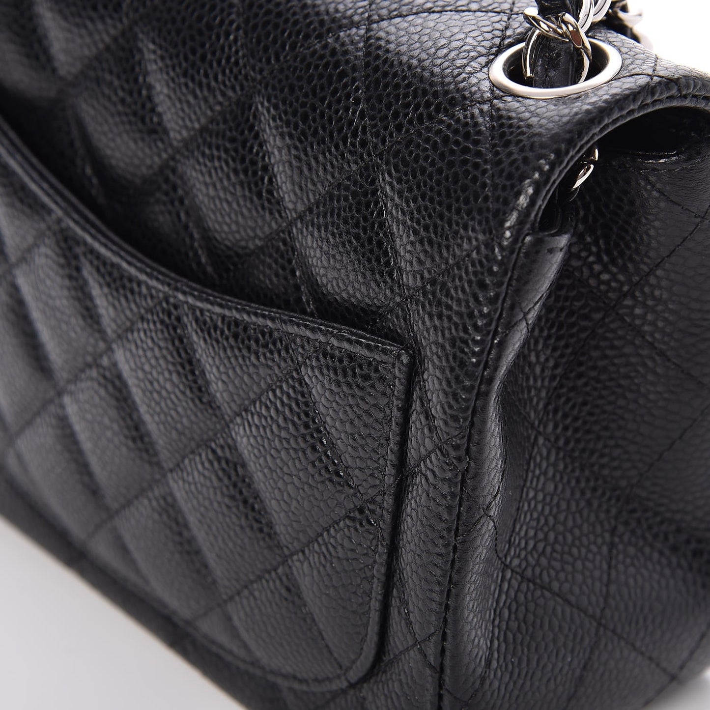 Caviar Quilted Mini Square Flap Black