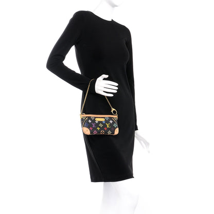 Louis Vuitton Monogram Multicolor Pochette Milla MM Black 2 of 9