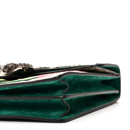 Gucci GG Supreme Monogram Embroidered Medium Dionysus Shoulder Bag Emerald 10 of 11