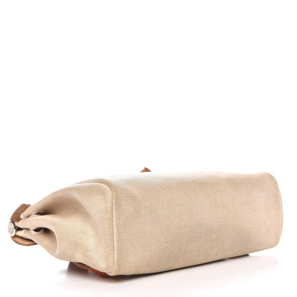 Hermes Toile Vache Calfskin Herbag 30 PM Backpack Natural 4 of 17
